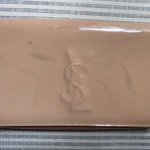 Authentic Nude Patent YSL Yves Saint Laurent Clutch